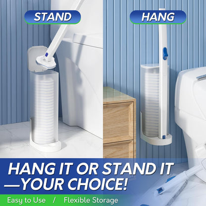 BOOMJOY Only Compatible BOOMJOY Disposable Toilet Brush, 24PCS Toilet Brush Refills, Replacement Heads for Toilet Brush