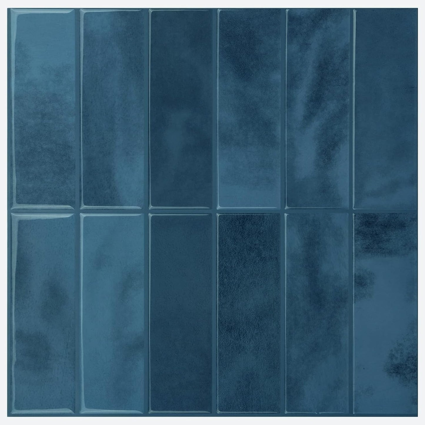 Peel and Stick Subway Backsplash Tiles, 5 Pack, 12 x 12 in, Almond | extra thick 3D wall panels, heat and water resistant wall panels, easy DIY kitchen, bathroom, laundry, fireplace wall décor