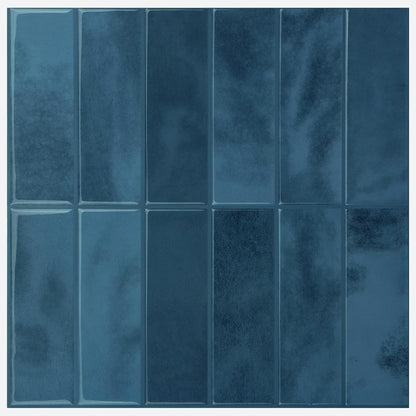 Peel and Stick Subway Backsplash Tiles, 5 Pack, 12 x 12 in, Almond | extra thick 3D wall panels, heat and water resistant wall panels, easy DIY kitchen, bathroom, laundry, fireplace wall décor