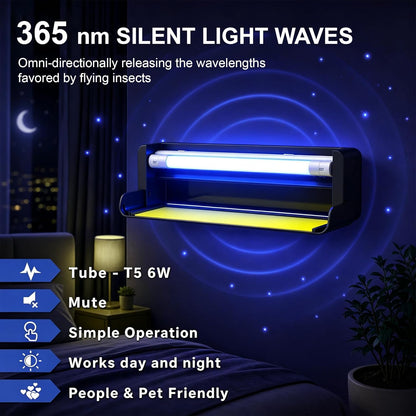 2pack Fly Catcher Indoor,Fruit Fly Traps Indoor for Home,Wall Sconce Fly UV Light Trap for Capturing Flies,Moths, Gnats with 10 Sticky Glue Boards, Bug Catcher Indoor, Light Flying Insect Trap -White
