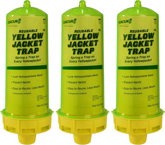 RESCUE! Reusable Yellowjacket Trap – Includes Attractant - 3 Traps