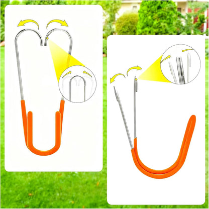 Garden Hose Storage Hook Water Hose Holder Hose Hanger,304Stainless Steel Solid Hose Hook Holds Up to 50Ft Hose Perfect for Garage, Garden,Tool Room(Matt Black 1pcs)