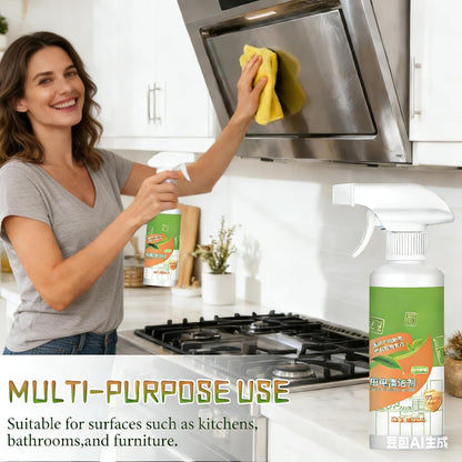 Heavy Duty Kitchen Foam Spray Degreaser, 10.56oz Multi-Purpose Cleaner for Oven, Stove, Range Hood and Home Kitchen Appliances, 1 Pack