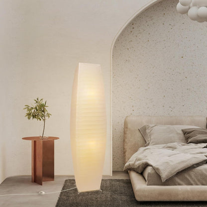 Paper Floor Lamp, Rice Paper Lamp for Living Room, Japanese Floor Lamp Rice Shade for Bedroom, Office& Living Room-Beige(Oval)