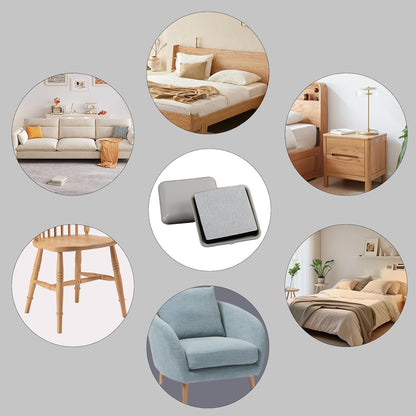 12 Pcs Furniture Sliders for Carpet, 1.5 inch Square Self-Stick Furniture Movers Sliders, Reusable Moving Pads for Hardwood Floors Moving Table Desk Bed Sofa Couch Cabinet