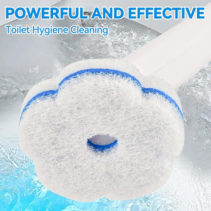 Disposable Toilet Brush with 48 Refills,Toilet Cleaning Supplies,Toilet Wand Brush Starter Kit,Wall Mounted Toilet Bowl Cleaner Brush with Holder for Bathroom Deep Cleaning & Hygiene (White)