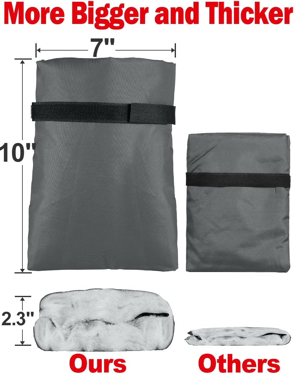 Wohohoho Outdoor Faucet Covers for Winter, 4 Packs Pro 10" H x 7" W Black Outside Faucet Cover Freeze Protection, Reusable Waterproof Insulated Spigot Cover, Thickened Garden Faucet Socks Hose Bibs