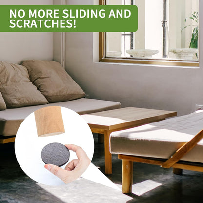 Non Slip Furniture Pads 36 PCS 1'' Square - Anti Slip Furniture Pads - Self Adhesive Rubber Feet Furniture Feet - Chair Leg Floor Protectors - Keep Furniture in Place