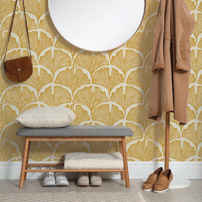 Tempaper x Novogratz Waverly Blue Feather Palm Removable Peel and Stick Wallpaper, 20.5 in X 16.5 ft, Made in The USA
