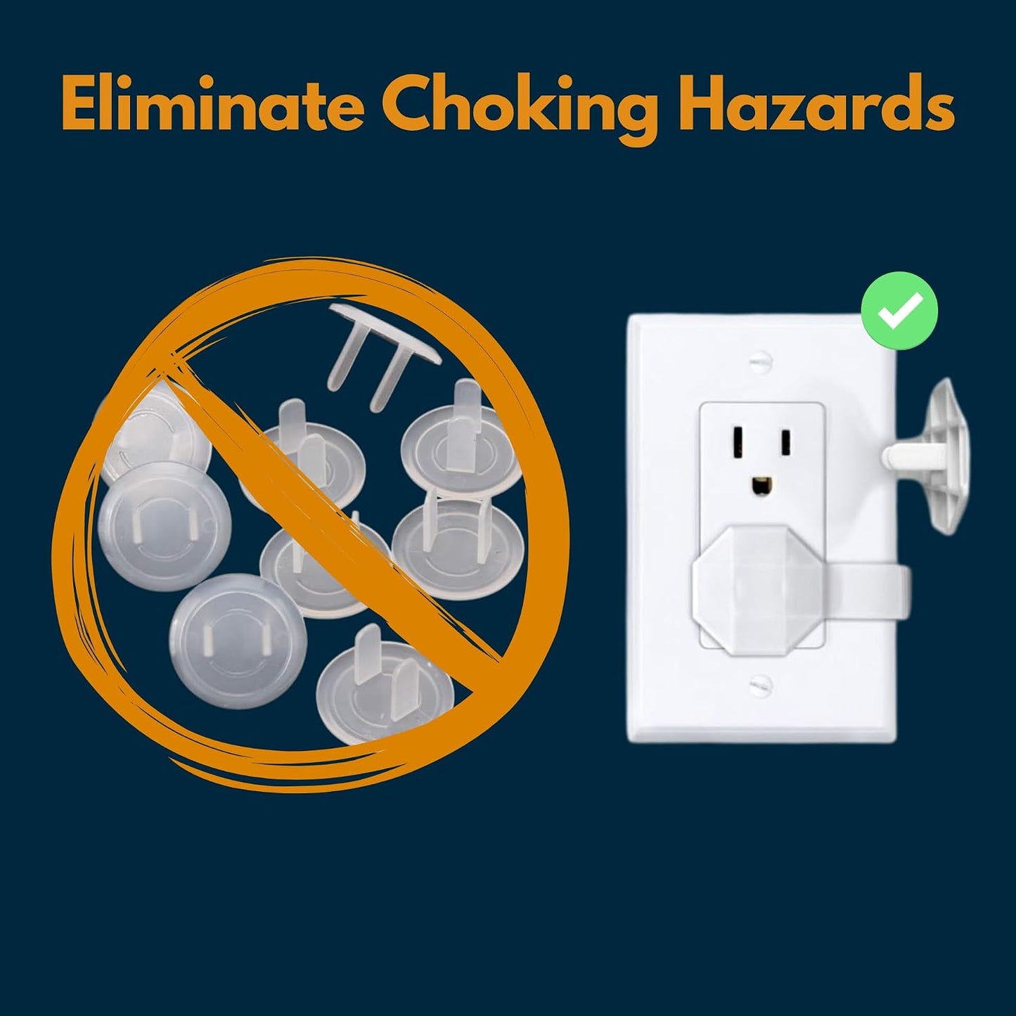 Outlet Covers Baby Proofing (6 Pack) – Always-Connected Child Proof Outlet Plug Covers for Electrical Outlets – Easy Install Baby Outlet Covers, 12-Outlet Coverage