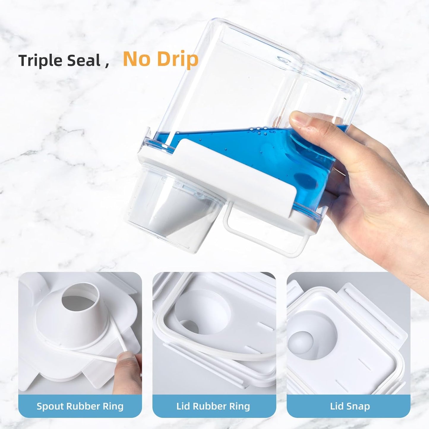G2 GO2GETHER Laundry Detergent Container,2Pack -68oz Laundry Detergent Dispenser with 5 labels for Laundry Room, Laundry Scent Beads, Powder,Bleach,Soap,Fabric Softener Storage and Organization.