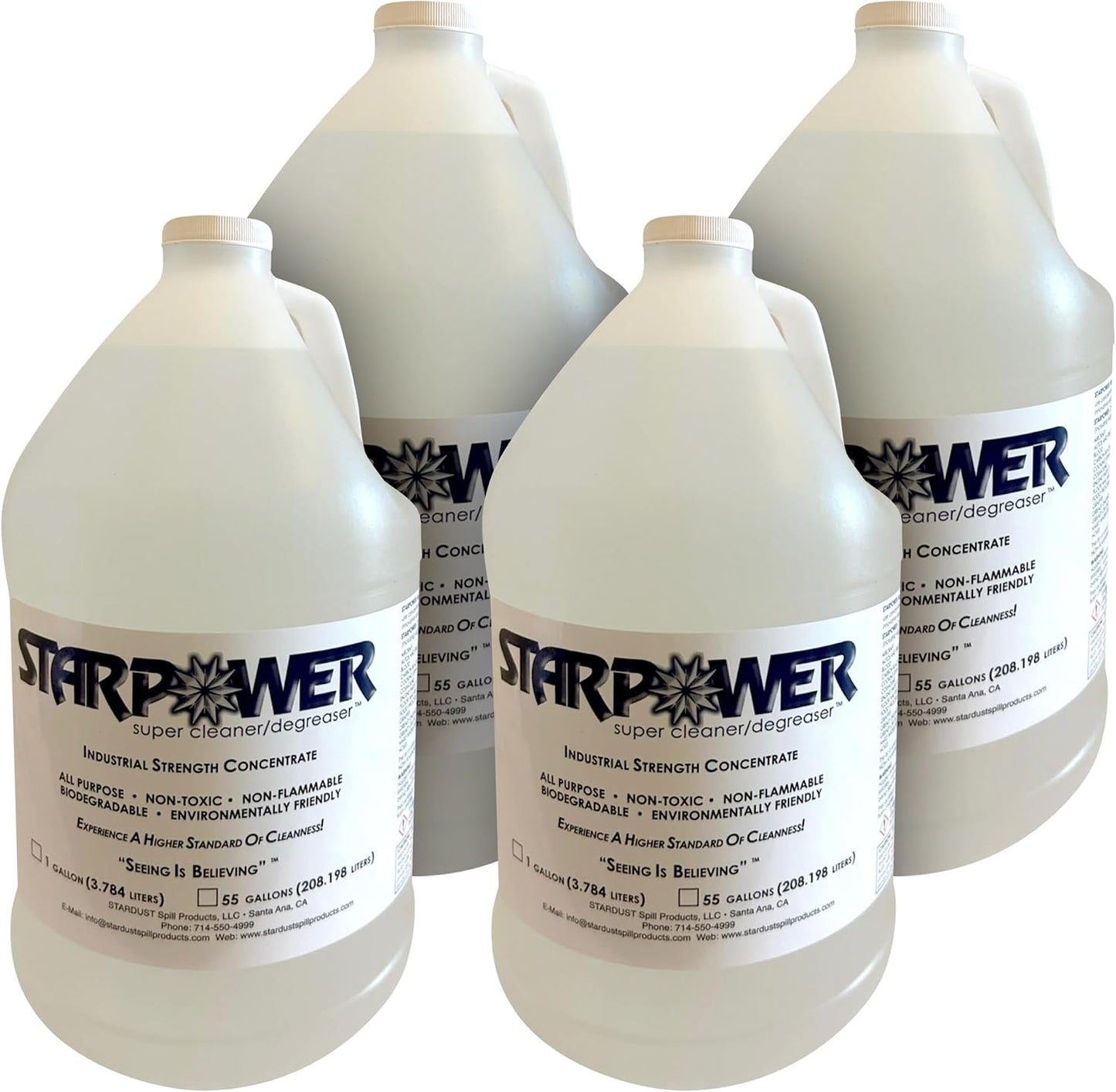 STARPOWER SUPER CLEANER/DEGREASER Concentrate - Heavy Duty Multi Surface Grease, Oil, Grime Remover, 1 Gallon