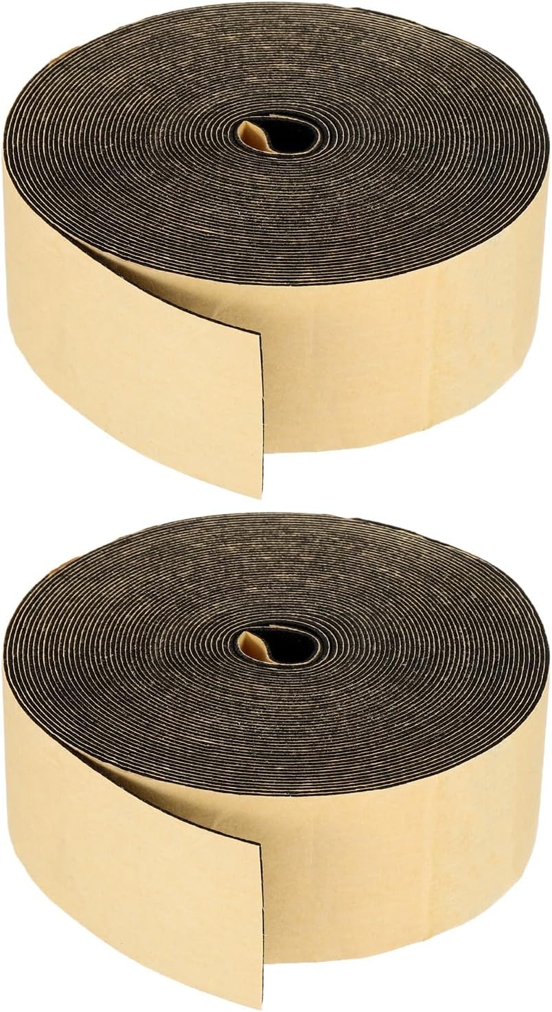 PATIKIL Foam Insulation Tape, 1-1/2" W x 1/8" t x 32.8FT Self Adhesive Weather Stripping Door Seal Strip for Door Window Air Conditioning, Black - Colors A