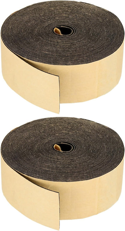 PATIKIL Foam Insulation Tape, 1-1/2" W x 1/8" t x 32.8FT Self Adhesive Weather Stripping Door Seal Strip for Door Window Air Conditioning, Black - Colors A