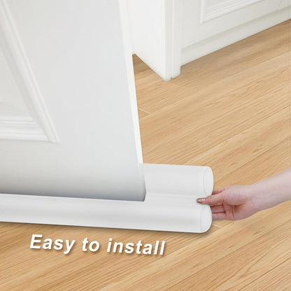 MAXTID Large Door Draft Stopper for Bottom of Doors 36” Under Door Sweep Noise Blocker Black Gap Stoppers Adjustable Doors Seal Sweep Guard Draft, Window Breeze Stoppers, Home Essentials Gadgets