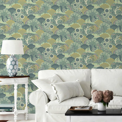 Wudnaye Boho Peel and Stick Wallpaper Catus Wallpaper 17.7" x 118.1"Vintage Floral Wallpapers Peel and Stick Botanical Removable Wall Paper Boho Self Adhesive Contact Paper for Bathroom Cabinets