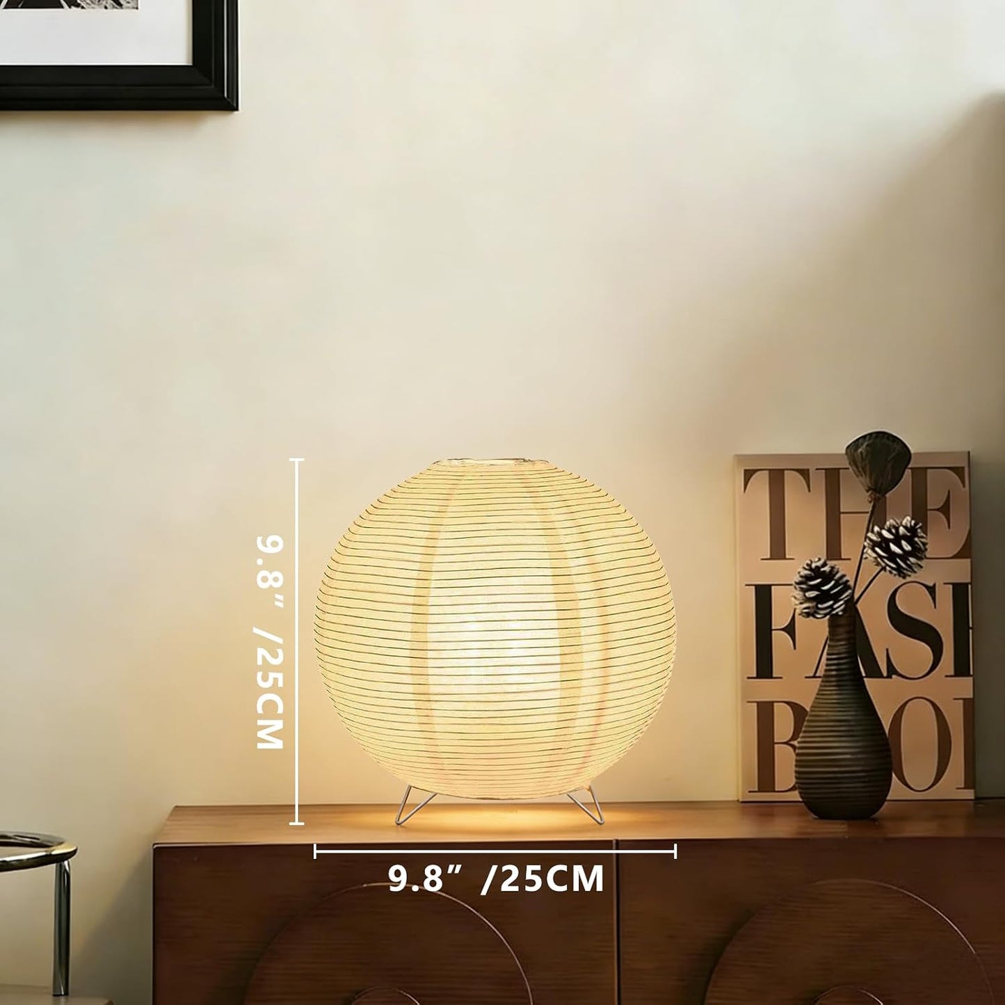 YY YEARCHY White Paper Lanterns Lantern Lamp Table Lamp Japanese Rice Lamps for Bedroom Livingroom (Ball)