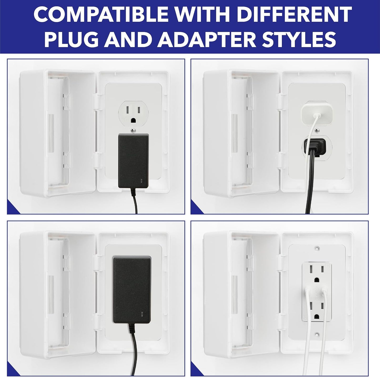 Bates- Baby Safety Outlet Cover Box, Locking Baby Proof Outlet Covers | Locking Plug Covers for Electrical Outlets