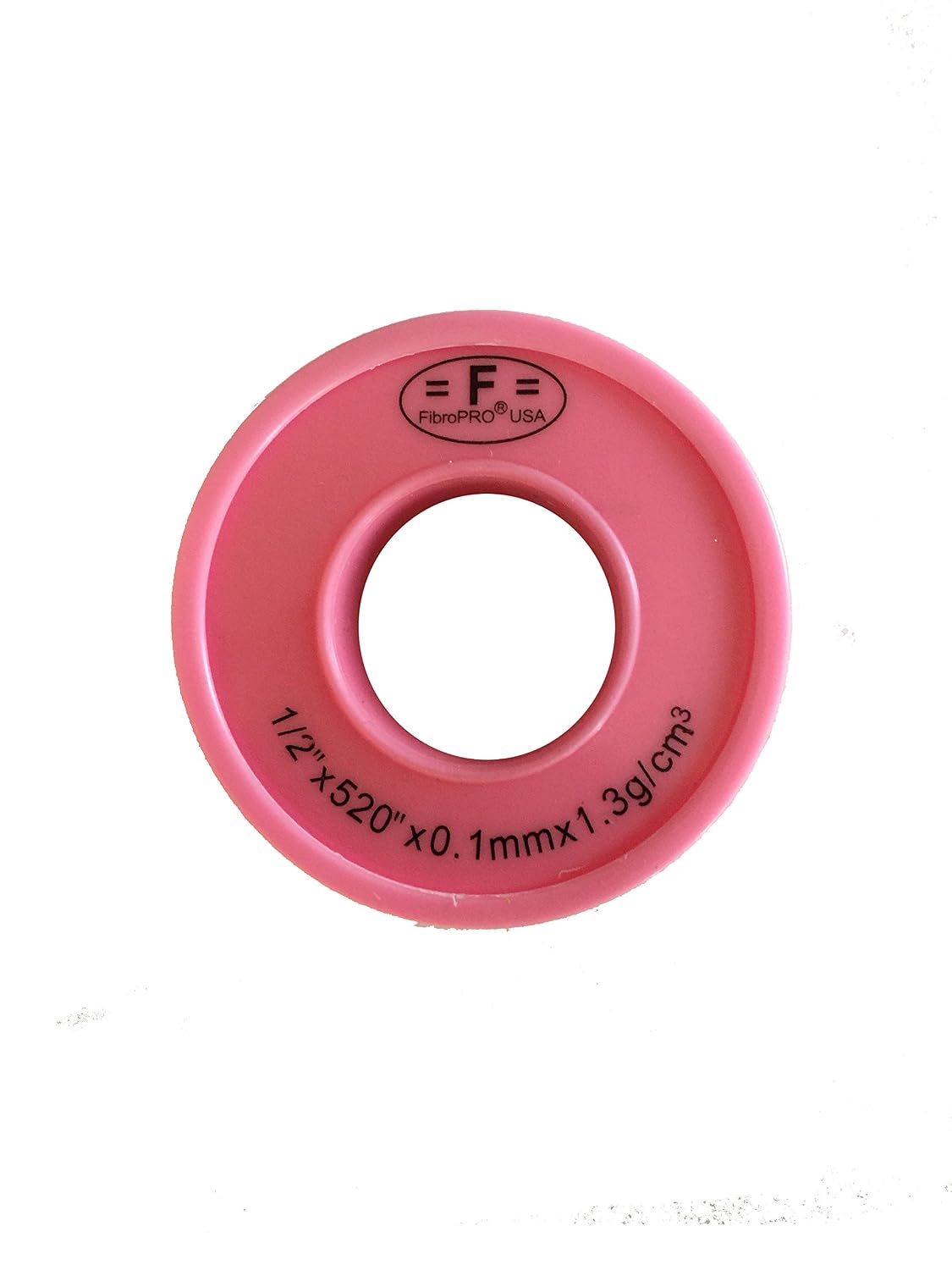 FibroPro Pink PTFE Thread Seal Tape 1/2" x 520" 50 Pack - Heavy Duty Plumber Tape for Gas & Potable Water - High Density Leak Proof Pipe Sealant