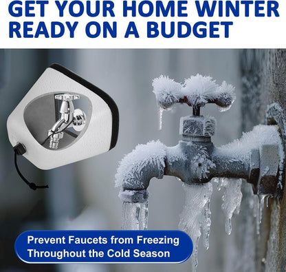 HEATIT Outdoor Faucet Cover 4 Pack, Foam Insulated Freeze Protector | Reusable Faucet Covers Protect Outdoor Water Spigots from Winter Freezing, Cold Weather and Pipe Freeze Damage