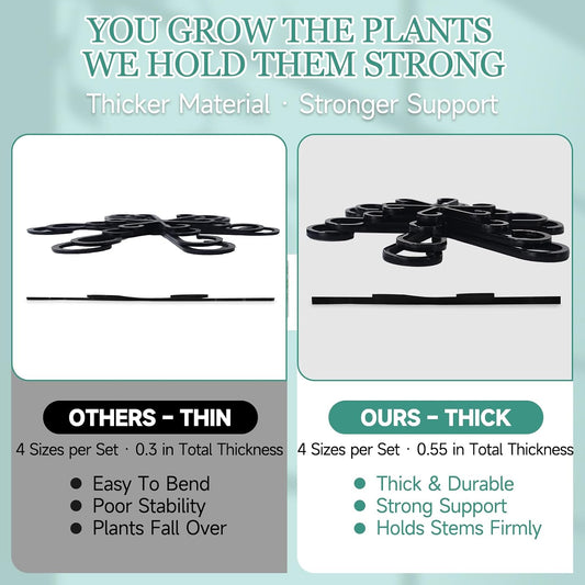 8pcs Plant Stem Support, Plant Support for Indoor Plants, Plastic Reusable Plant Stabilizer, Indoor Plants Accessories