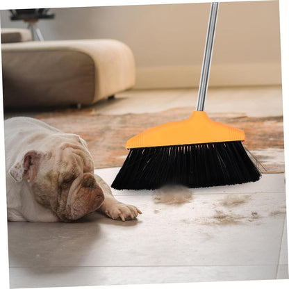 DECHOUS Floor Broom with Plastic Angle Head Heavy Duty Commercial Cleaning Tool for Indoor Outdoor Use for Pet Hair Garage Patio Restaurant Cleanup