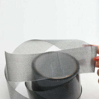 Window Screen Repair Tape, 50mmx2m Self-Adhesive Screen Tape Mosquito Net Mesh Tape Waterproof Door Window Screen Patch Replacement for Window Door Tears Holes Repairing(Black)