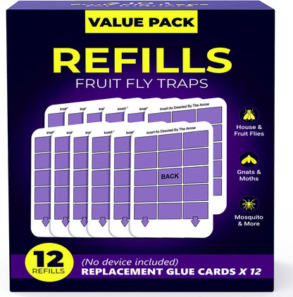 Upgraded Fruit Fly Traps for Indoors, Flying Insect Trap for Fruit Flies, Gnats, Plug in Bug Zapper Indoor with Dual-UV Lights & Trapping, Electric Grid & Glue Traps