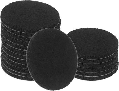 uxcell 32Pcs Non Slip Furniture Pads, 3" Round Self Adhesive Felt Bumpers Noise Reducing Furniture Feet Floor Protector for Chairs Tables Furniture Legs (White 0.2" Thick) - Colors A