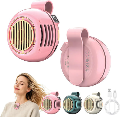 Small Clip Fan, Personal Waist Fans,Portable Silent Mini Bladeless Fan Clip On for Shirt ,Hands-Free Personal Clip Fans 3 Speeds,Clips on Waist Neck Fanes for Outdoor,Camping,Travel,Office (White)