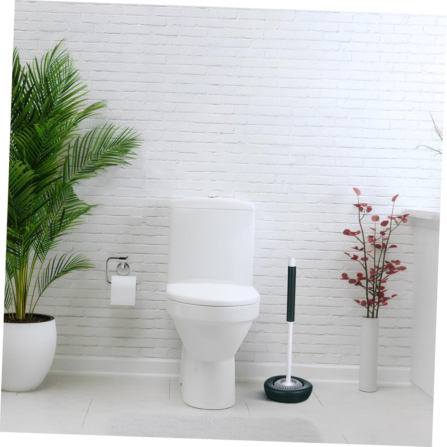 HEALLILY 1set Silicone Toilet Bowl Brush with Holder Effortless Cleaning Tool for Bathroom Quick Drying Design with Drainage and Resilient Cleaning Accessory for Toilet Maintenance