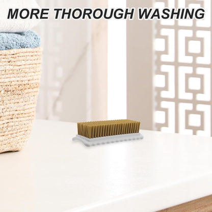 3pcs Soft Bristle Scrub Cleaning Brush Stain Remover Fabric Cleaning Brush Laundry Scrub Cleaner for Carpet, Clothes, Bathroom, Sneaker