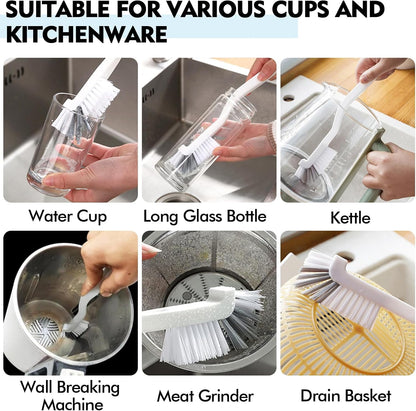 Dish Scrub Brush 8PCS Small Scrub Brush Nylon Gap Cleaning Brush for Household Use on Bathroom, Kitchen, Tile Floors, Sink, Grooves, Window Tracks (8 Brushes + 8 Hooks)