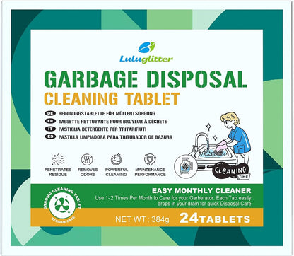 Garbage Disposal Cleaner Deodorizer Tablets 24 Pack Sink Freshener Kitchen | Deep foaming clean, Fresh scent, All disposal compatible,Effortless maintenance