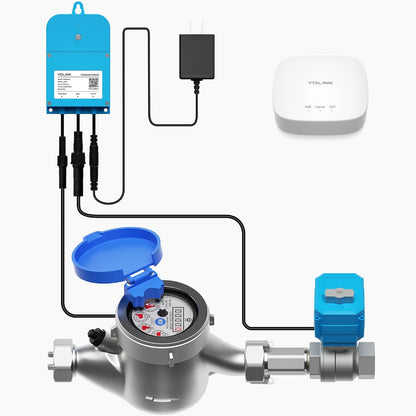 YoLink FlowSmart NSF Water Meter, Smart Water Usage Monitor and Water Leak Detection: 0.5 Inch Advanced Smart Home Water Meter, Hub Included