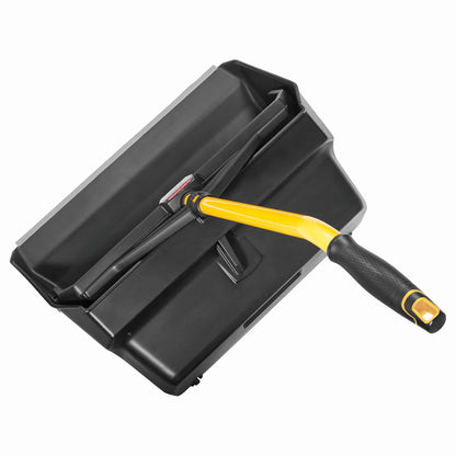 Rubbermaid Commercial Products Maximizer 36" Push to Center Push Broom Polypropylene Fill Black Angled Sides Medium Bristles for Indoor/Outdoor Multi-Surface Use