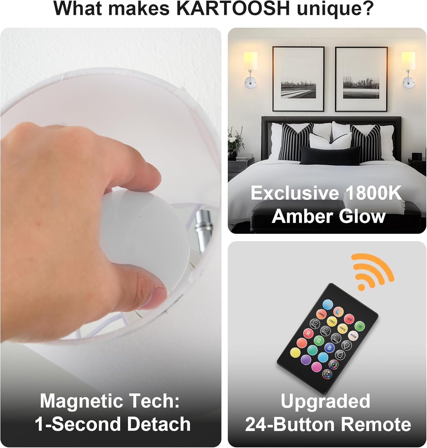 Battery Operated Wall Sconces Set of Two,Wireless Rechargeable Wall Light With Remote Control, Dimmable, Amber Light/Warm White/Natural White/Daylight/RGB, Timer,for Living Room,Bedroom,Entryway,Gold