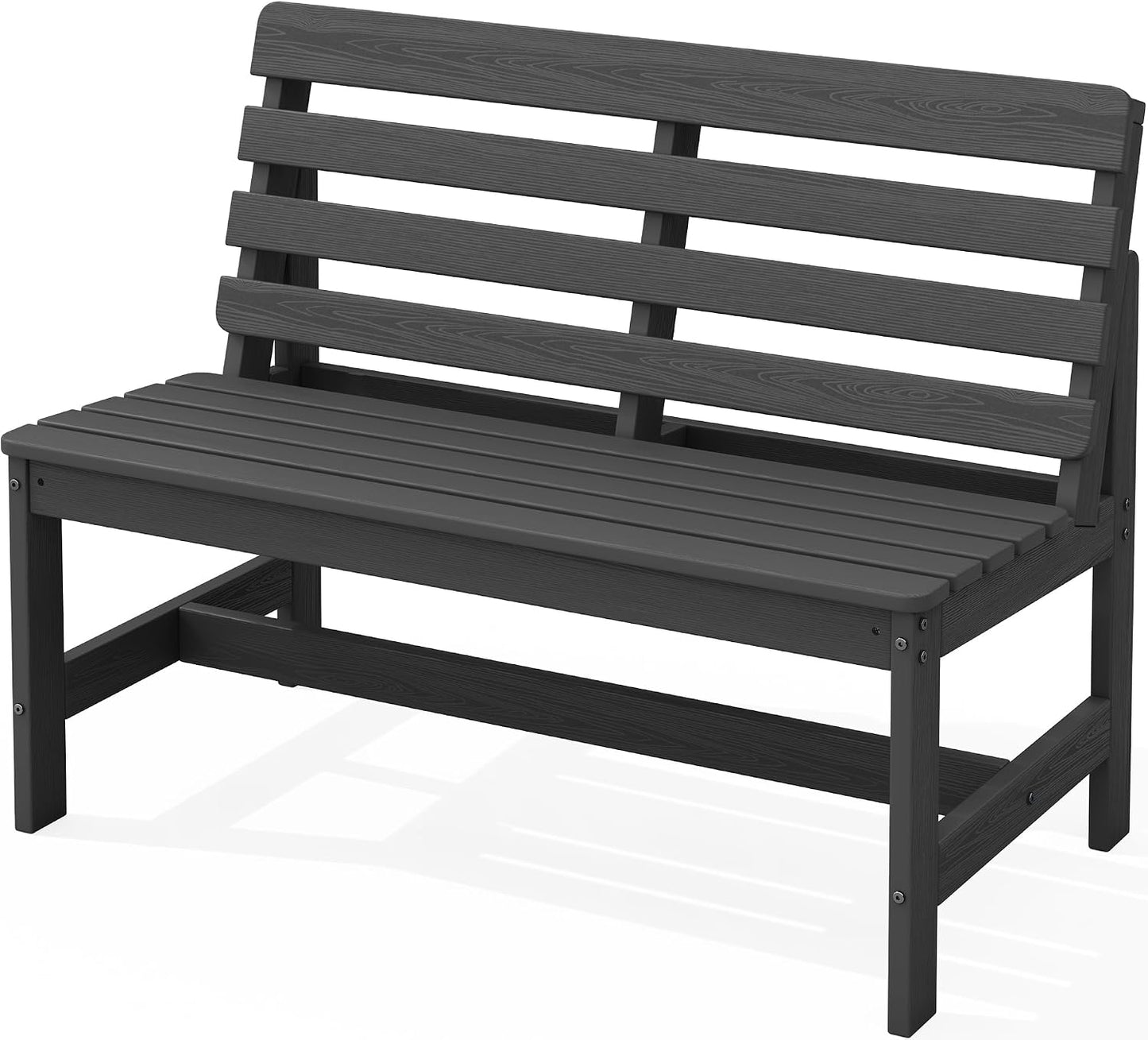 SERWALL HDPE Outdoor Storage Bench, Deck Box with Waterproof Storage Bags | All-Weather Benches | 57 Gallon Dual-Use Seat | Organizer Deck Boxes for Patio, Garden Tools & Pool | Dark Black