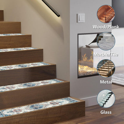 Stair Treads for Wooden Steps, Non Slip Stair Treads Carpet Indoor Residue Free Peel and Stick Washable Stair Covers, Safe for Dogs Kids Elders, Moroccan Beige, 8x30 inch, 1 Pack