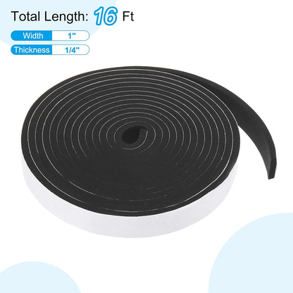 PATIKIL Weather Stripping Door Seal Strip, 3/8 Inch x 1/4 Inch x 32 Ft Self Adhesive Soundproof High Density Foam Tape Insulation for Door Window Air Conditioning, White - Colors B