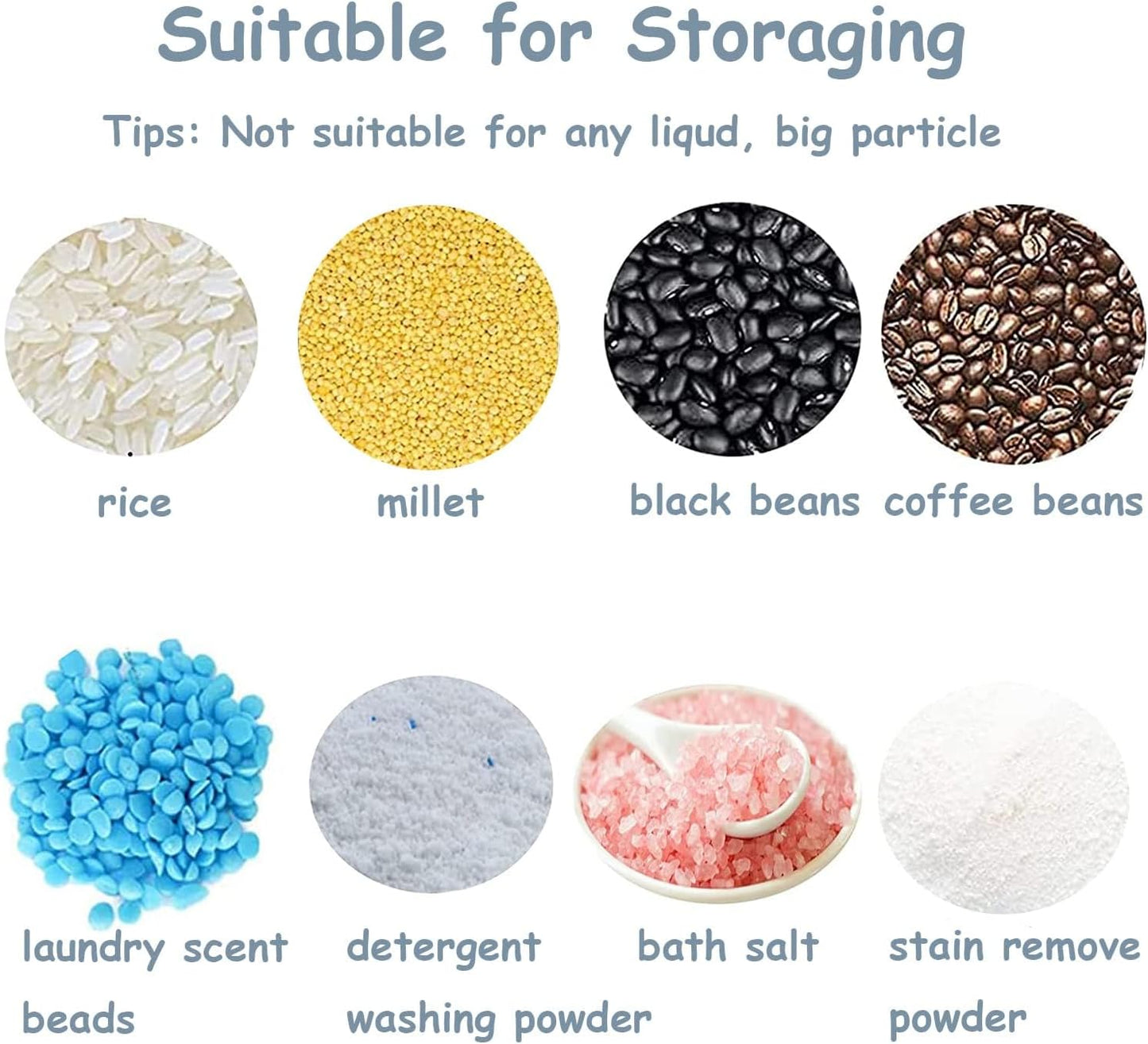 105 Oz Laundry Detergent Dispenser with Nail - Wall Mounted Scent Booster Beads Container, Softener Beads Storage, Rice Dispenser, Dry Food/Solid Grain Organizer