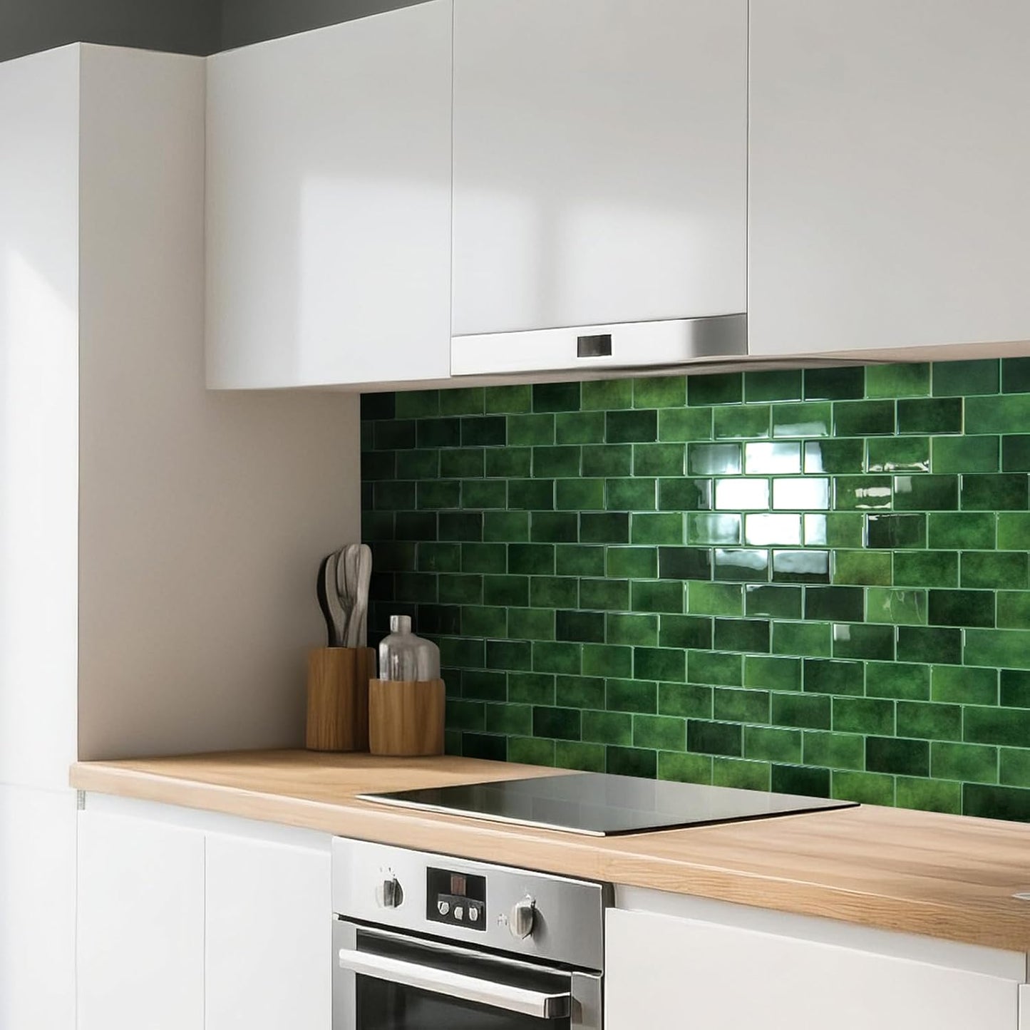 Art3d Peel and Stick Backsplash for Kitchen White Subway (10 Tiles, Thicker Design)