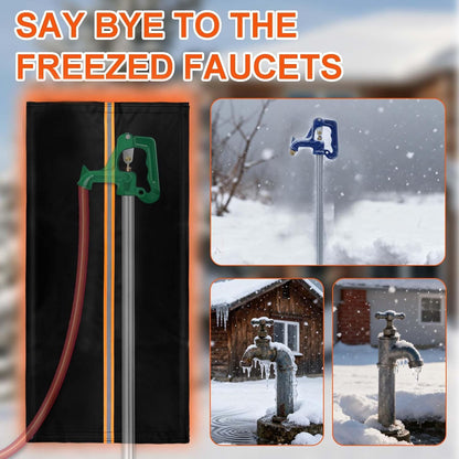 Outdoor Faucet Cover for RV Park & Yard Hydrant 25"x13" Waterproof Extended Spigot Insulated Water Faucet Cover Large Freeze and Heat Protector for Winter Outside Garden Lawn Backflow Sprinkler System