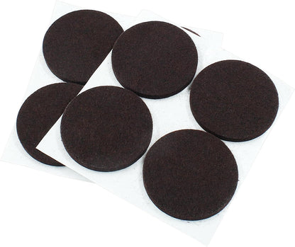 16 Pcs 3"/75mm Felt Furniture Pads Brown Round Self Adhesive | 5mm Thick, Anti Scratch Floor Protectors, For Furniture Feet Chair Legs