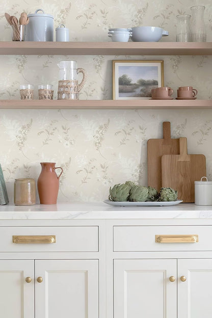 Heroad 16.1''x118'' Floral Peel and Stick Wallpaper Vintage Contact Paper Pink Rose Wall Paper Removable Renter Friendly Wallpaper for Bathroom Bedroom Nursery Waterproof Self Adhesive Vinyl Rolls