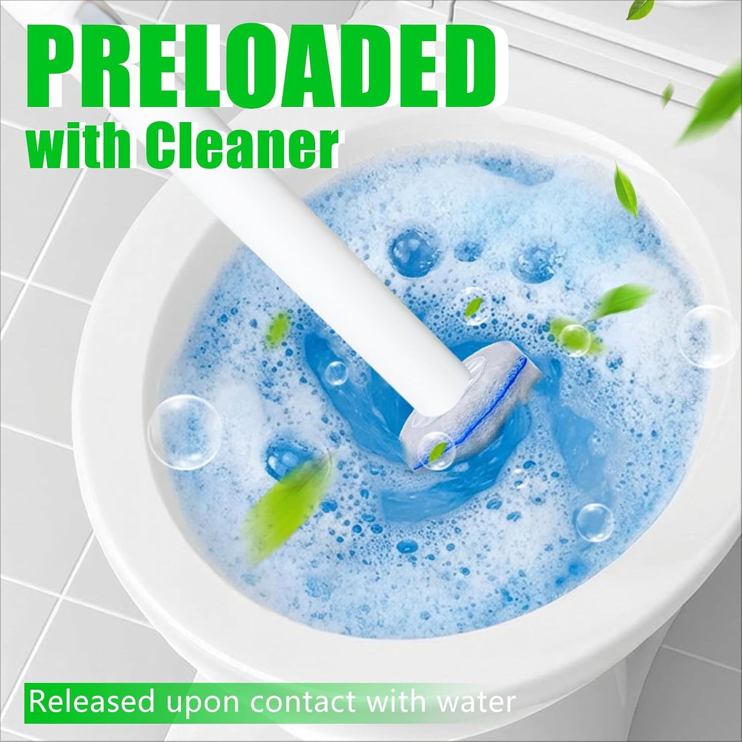 Toilet Bowl Wand Refills for Clorox, Toilet Cleaner Refills,100 Count | Compatible with Clorox Toilet System, Pre-Loaded Cleaner, 3-Layer Scrub Pads, 4X Cleaning Power , Lemon Lavender Scent