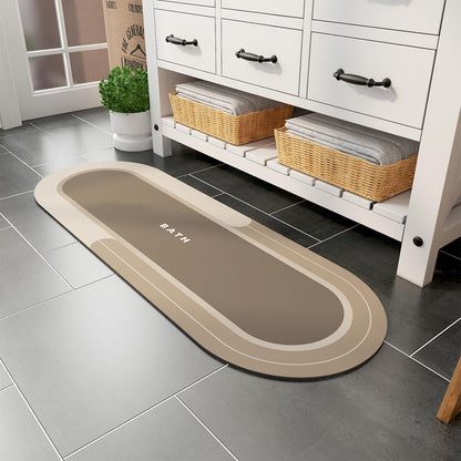 MontVoo Bath Mat - Non Slip, Quick Dry, Stain Resistant Bath Mat Rug for Bathroom Floor - Easy Care Shower Rug for Outside Bathtub - 17"x27" Grey