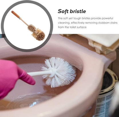 Long Handle Toilet Brush Cleaner Narrow Scrub Brush for Bathroom Toilet Bowl Cleaning Under Rim and Hard-to-Reach Areas