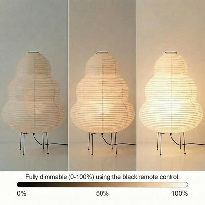Akari Noguchi Rice Paper Lamp • Japanese Paper Lantern Lamp • Japanese Japandi Floor/Table Lamp for Soft Ambient Lighting (Akari)