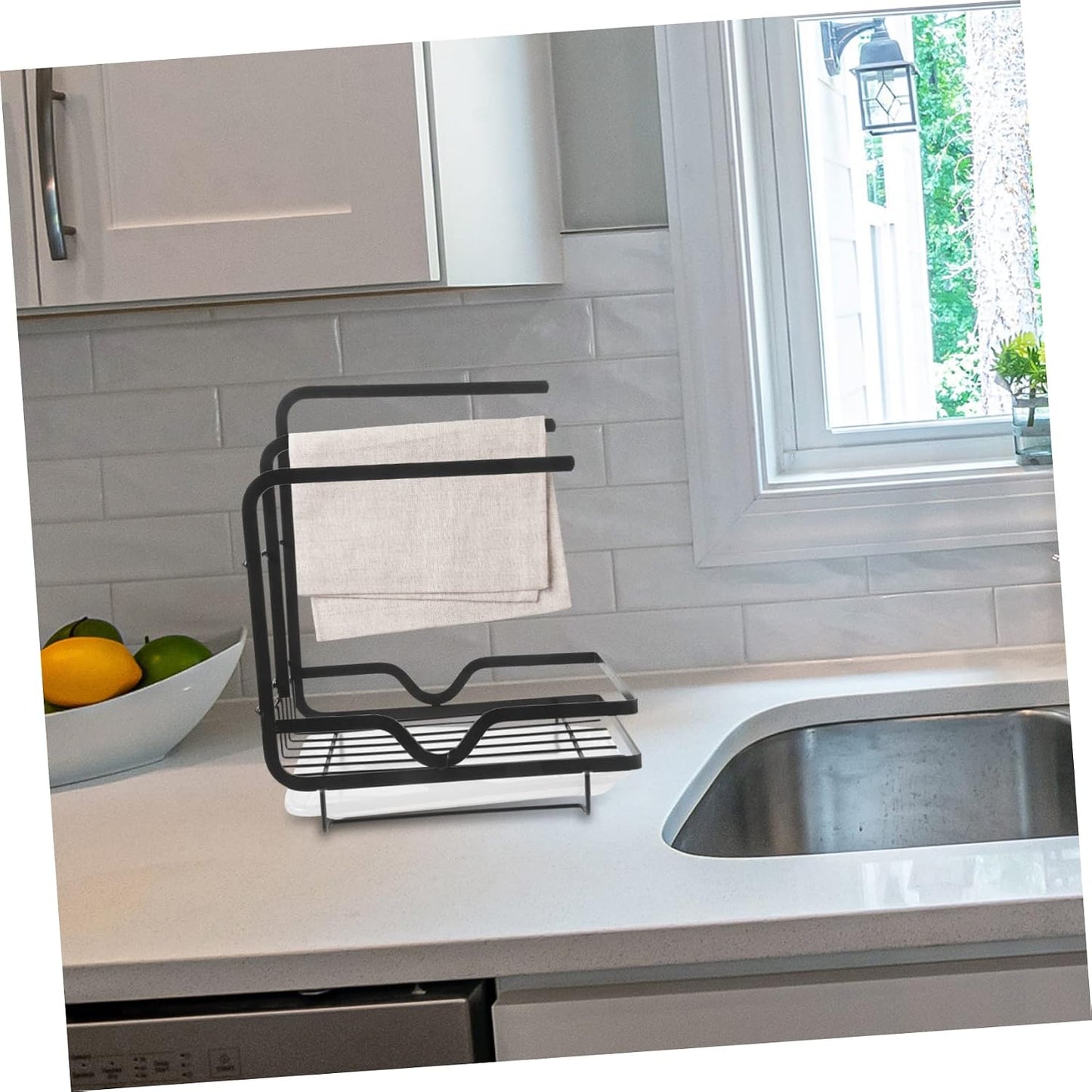 Cabilock Kitchen Sponge Draining Holder Wall-mounted Rack for Kitchen Sink Space-saving Storage for Dishcloths Sponges and Cleaning Supplies Design